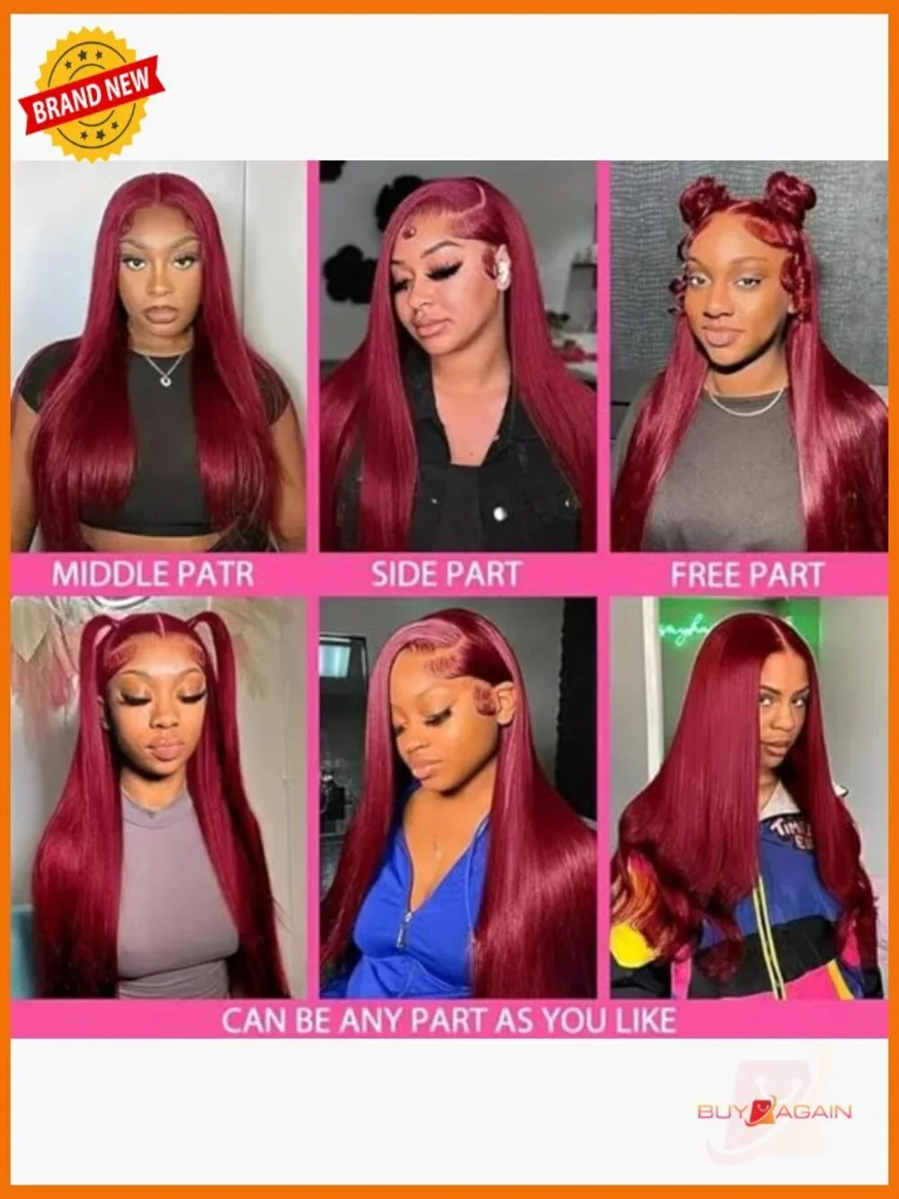 200% Density 13x6 HD Lace Front Wig Human Hair Straight Pre Plucked Glueless